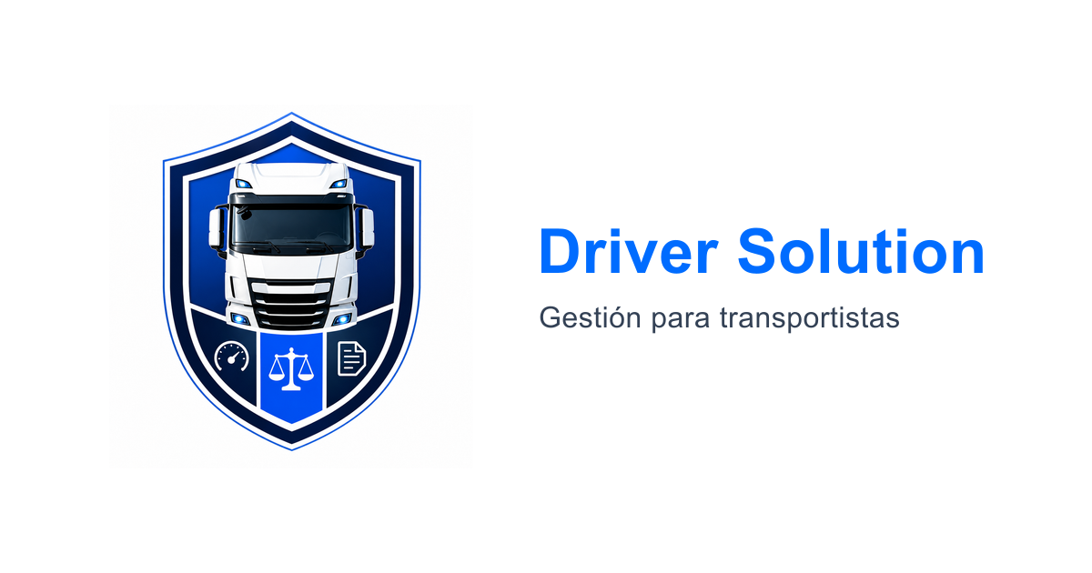 Logotipo de Driver Solution: escudo de marca y el nombre «Driver Solution»